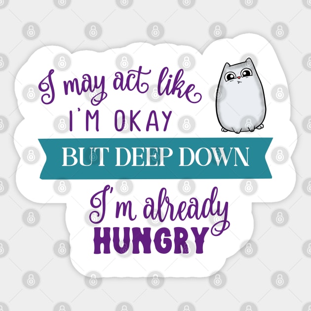 Already Hungry Cute Cat Sticker by Wanderer Bat